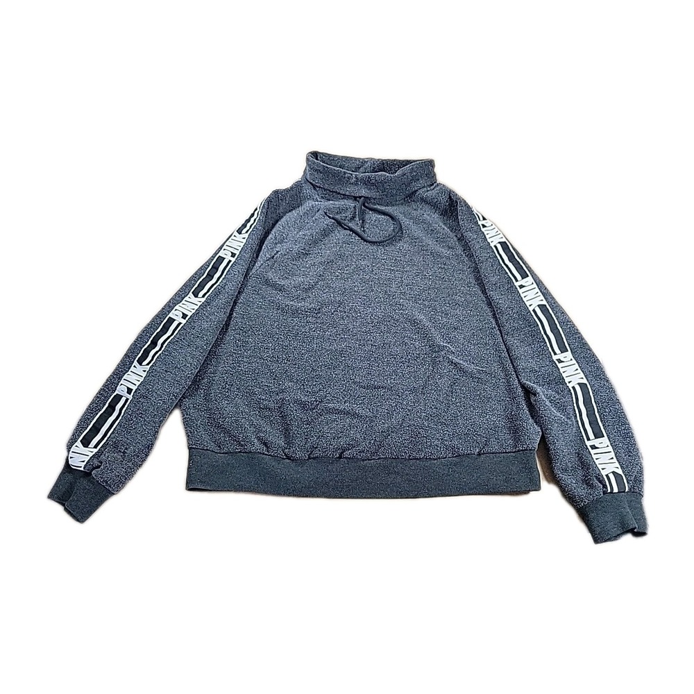 VICTORIA'S SECRET PINK ULTIMATE PULL OVER MOCK NECK SPORT SWEATSHIRT‎ MEDIUM